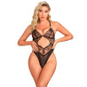 Subblime - 955229 Body Transparent Avec Dentelle Creuse Noir L/Xl